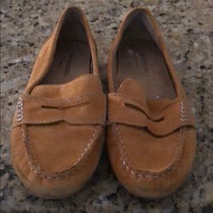Mustard/gold suede size 7 Cynthia Rowley loafers